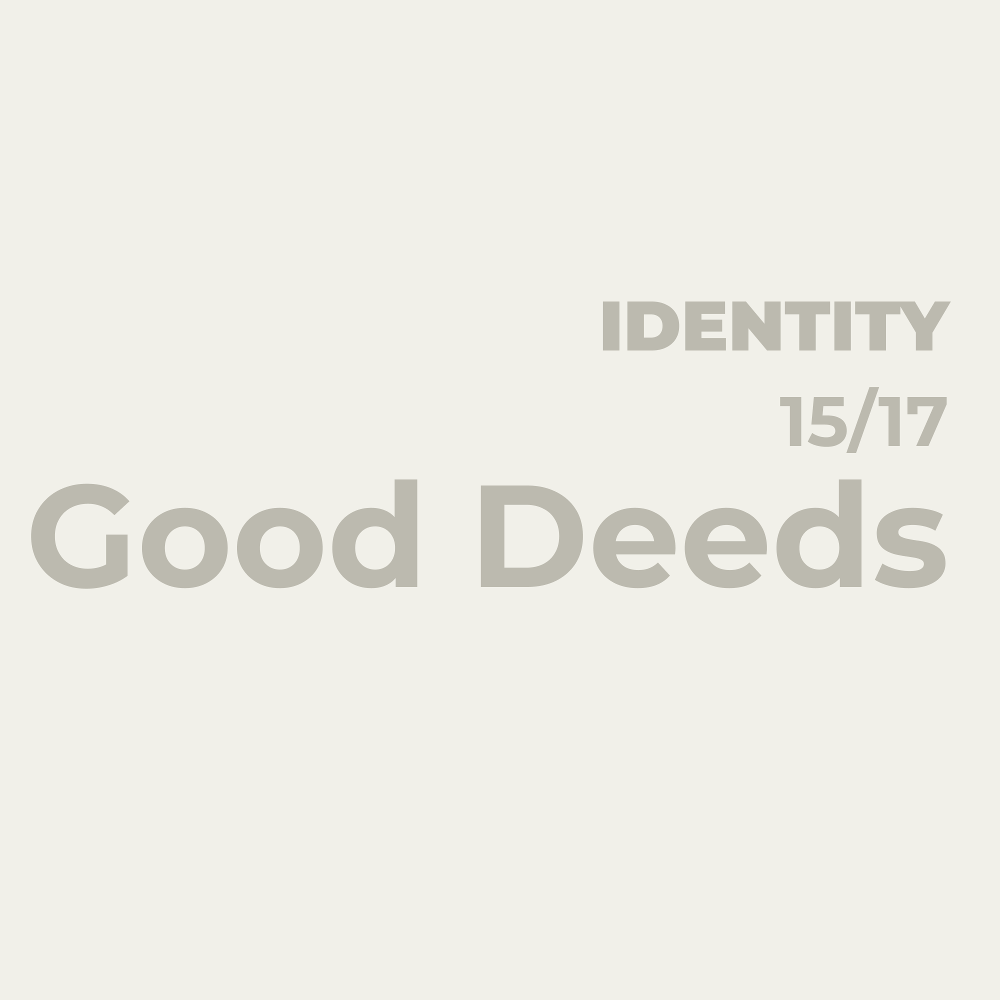 Lifetime Of  Good Deeds