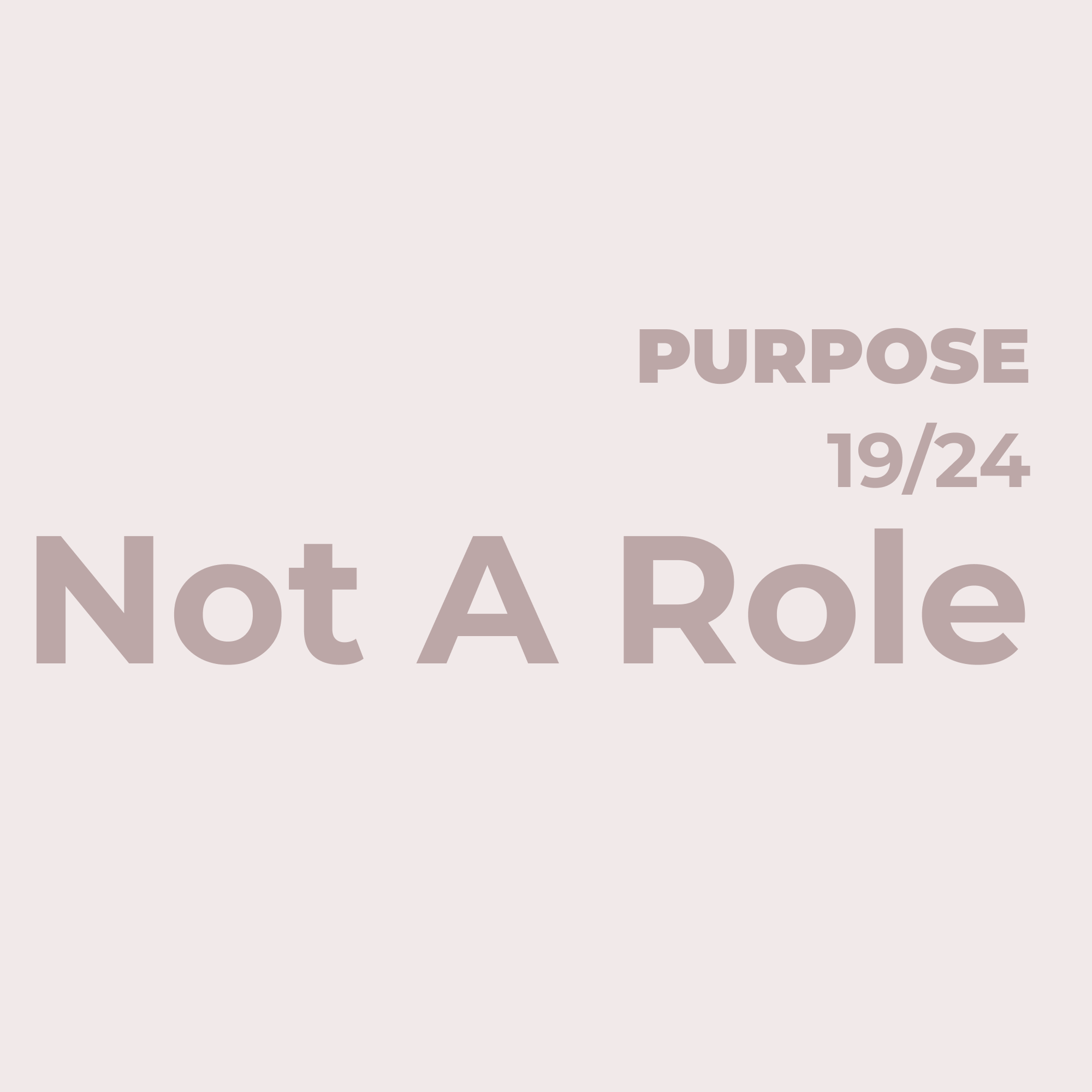 Purpose Is Not a Role