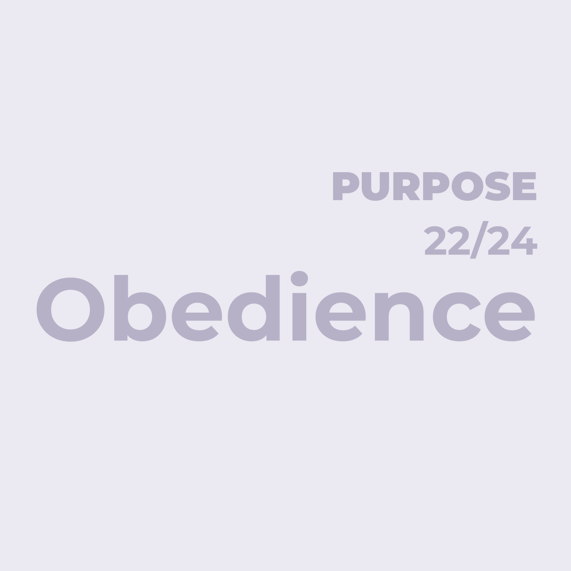 Small Obedience, Worldwide Weight
