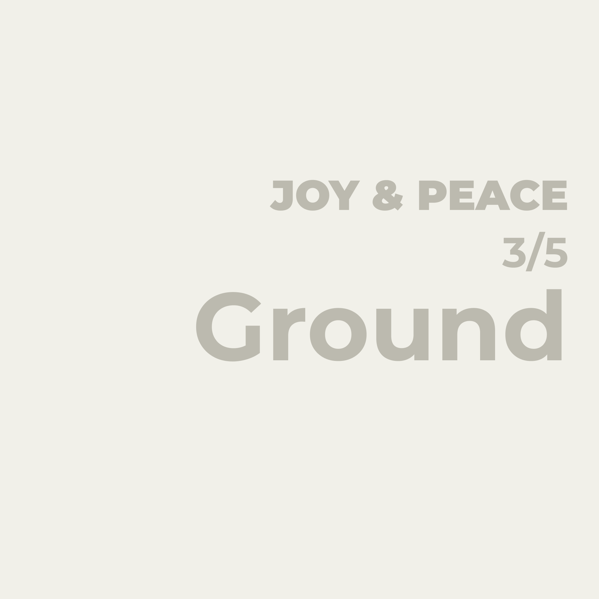 Peace Has Become the Ground, Not the Reward