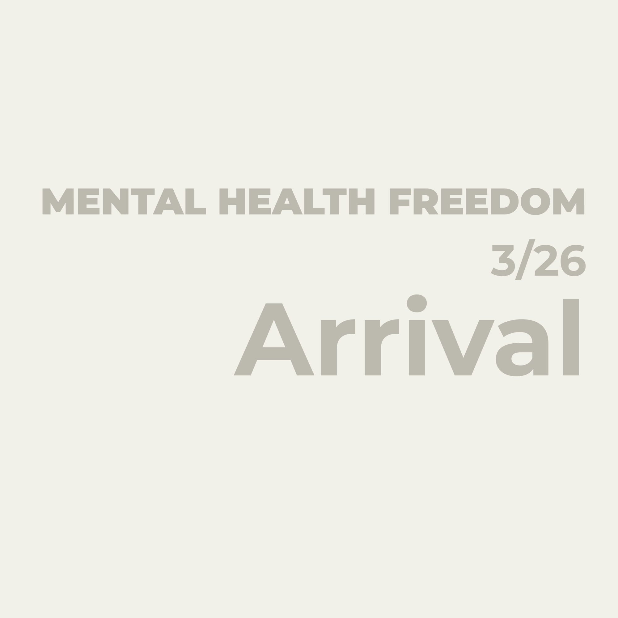 You Are Allowed to Arrive As You Are