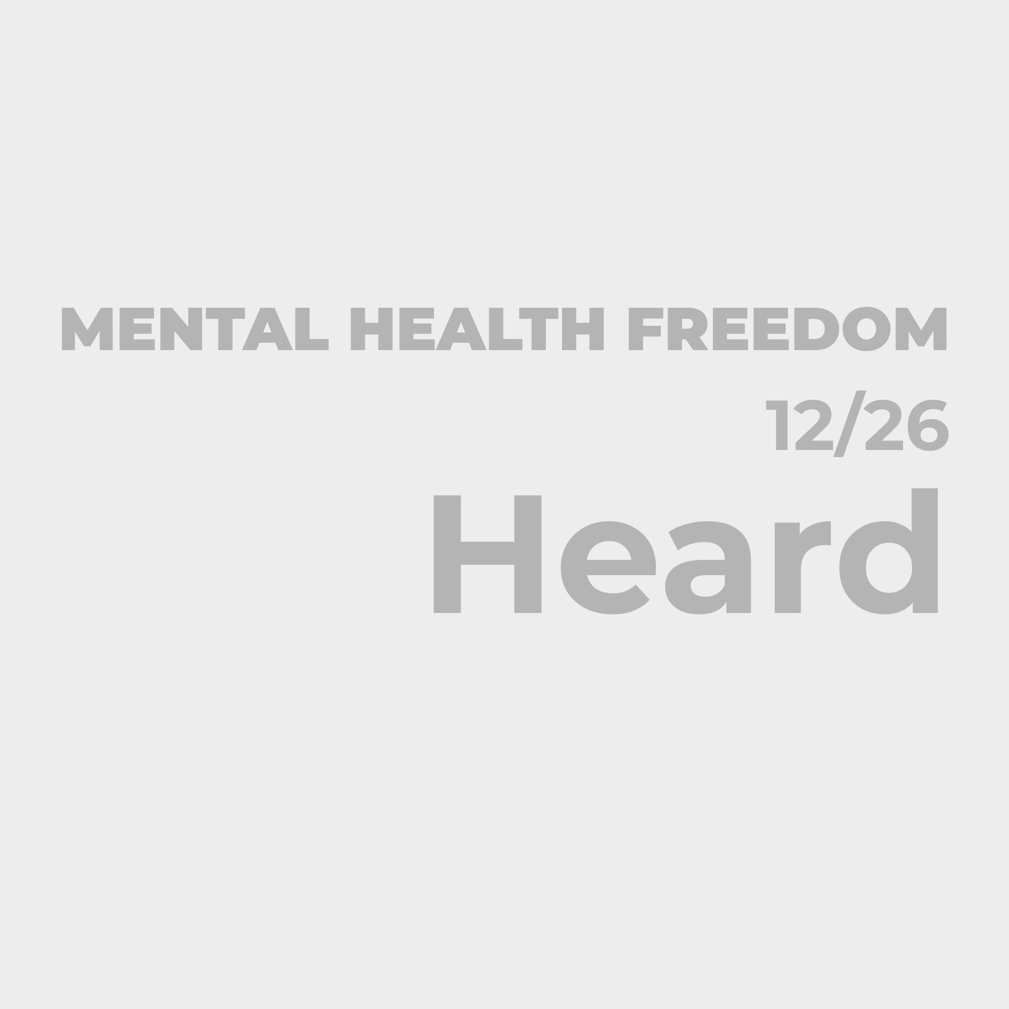 Release Begins With Being Heard