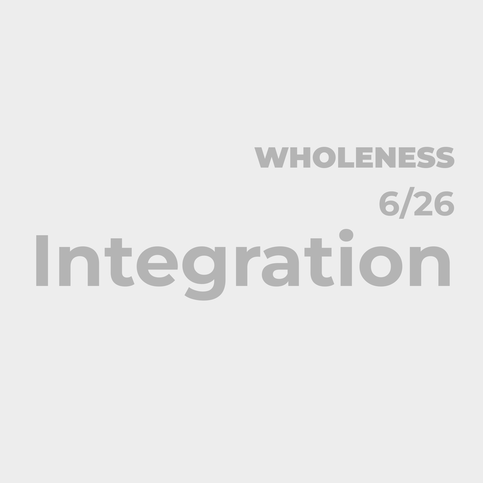 Integration Is Not Repentance