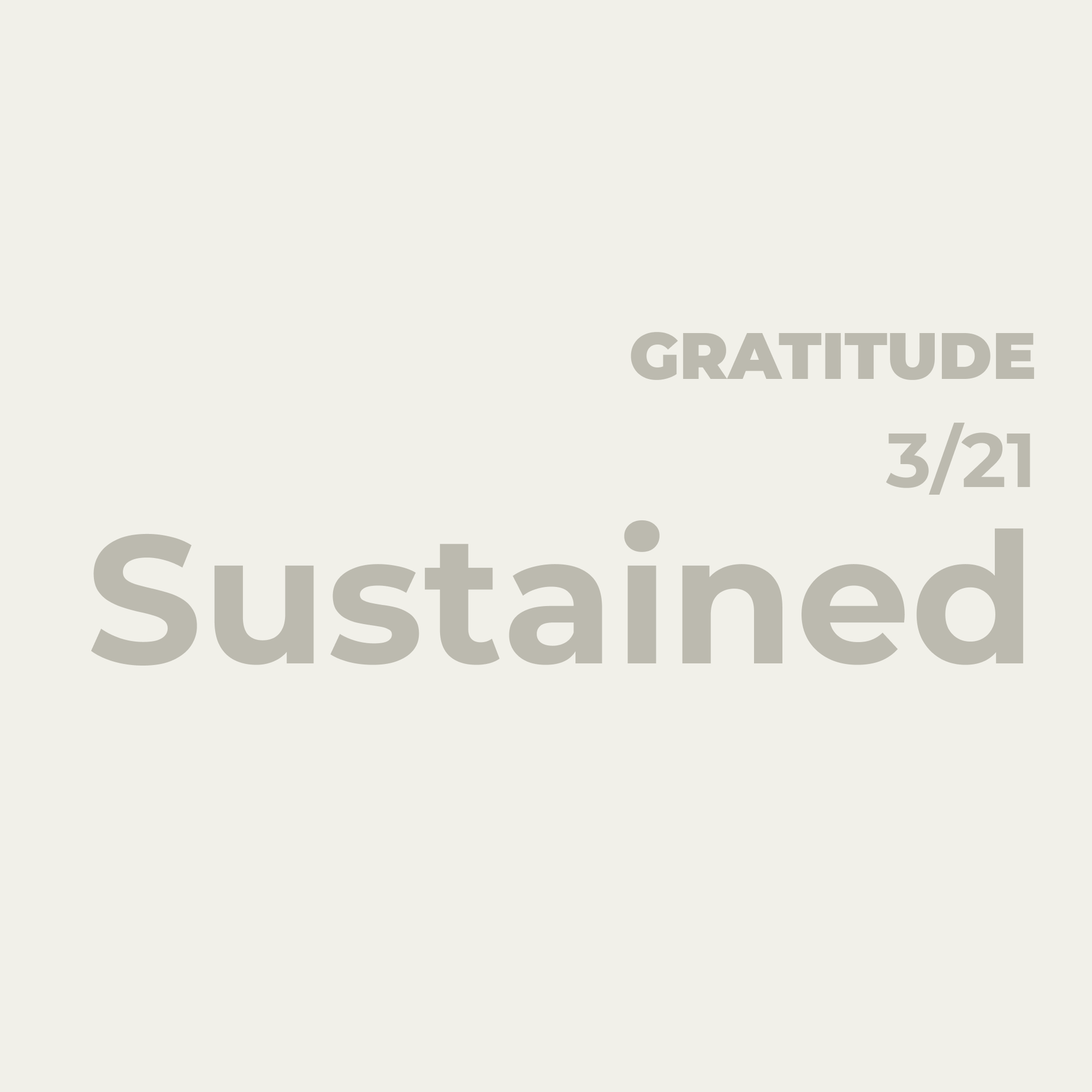 Sustained, Not Self-Made