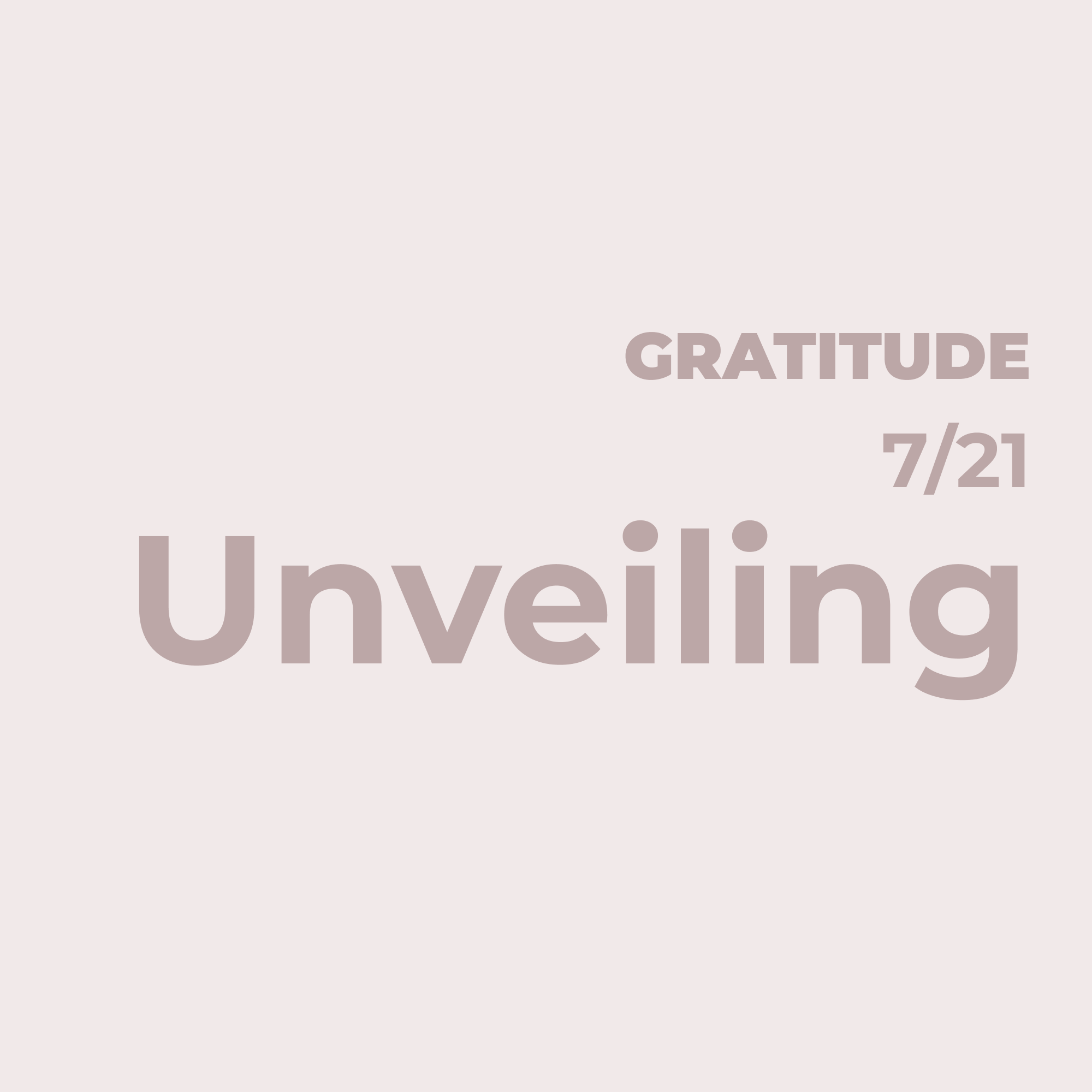 Gratitude as Revelation