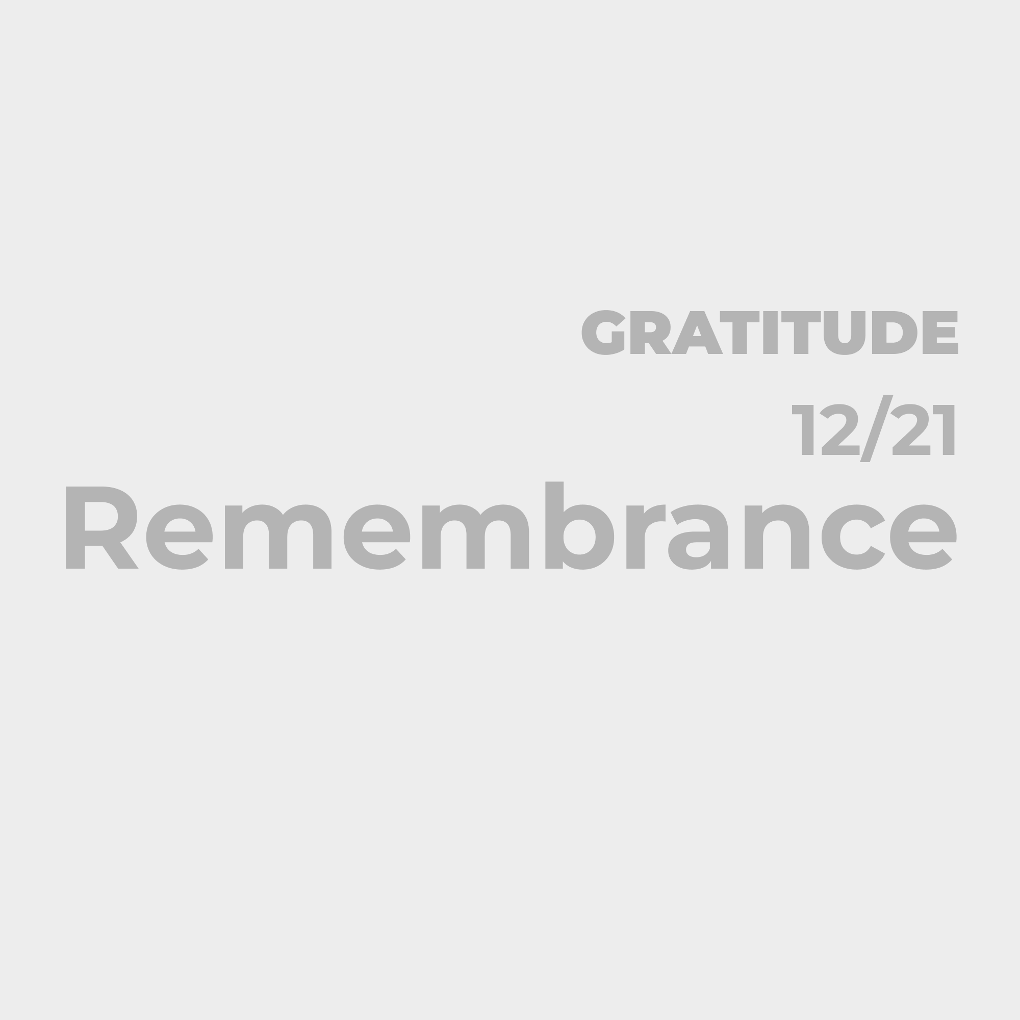 Remembered in Moments of Worry