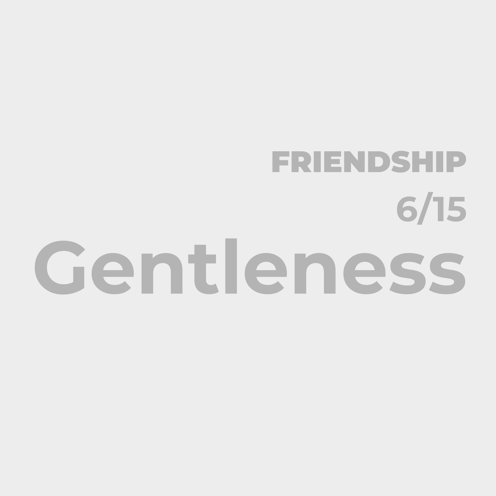 Gentleness Without Agenda