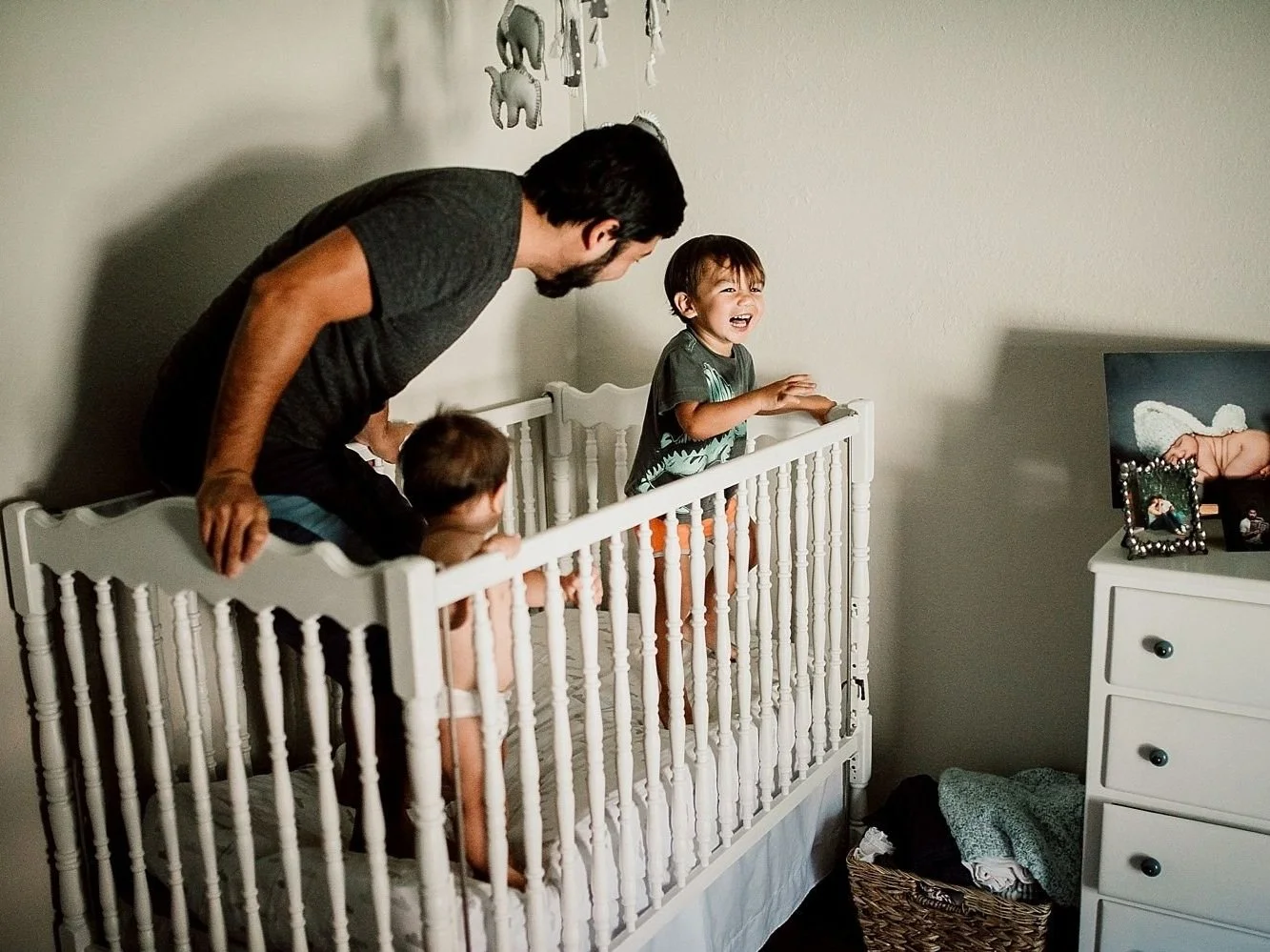 THREE LITTLE MONKEYS JUMPING ON THE BED | ALVIN, TX PHOTOGRAPHER</a>