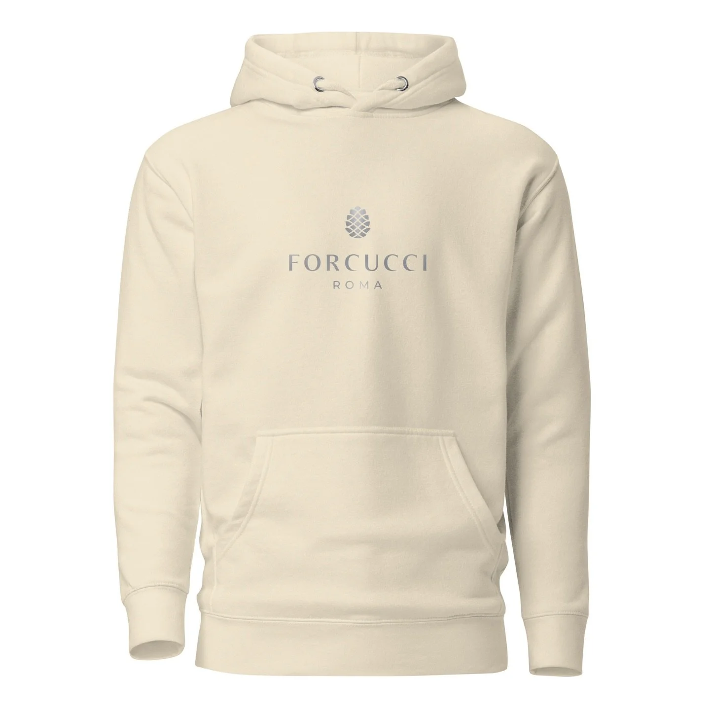 Forcucci Silver on Cream unisex hoodie.

#forcucci #roma #beoriginal