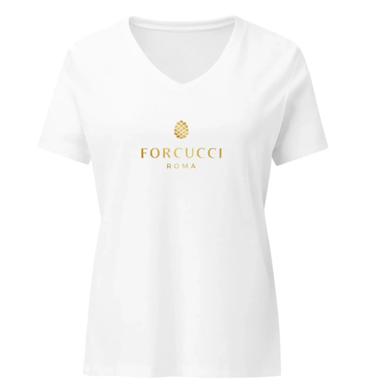 Women&rsquo;s relaxed V-Neck Gold Logo. 

Basics always hit right. Imagine this on you this summer. 

Forcucci isn&rsquo;t anti-luxury. It&rsquo;s what comes after. For the ones who were never interested in following the script in the first place. Wh