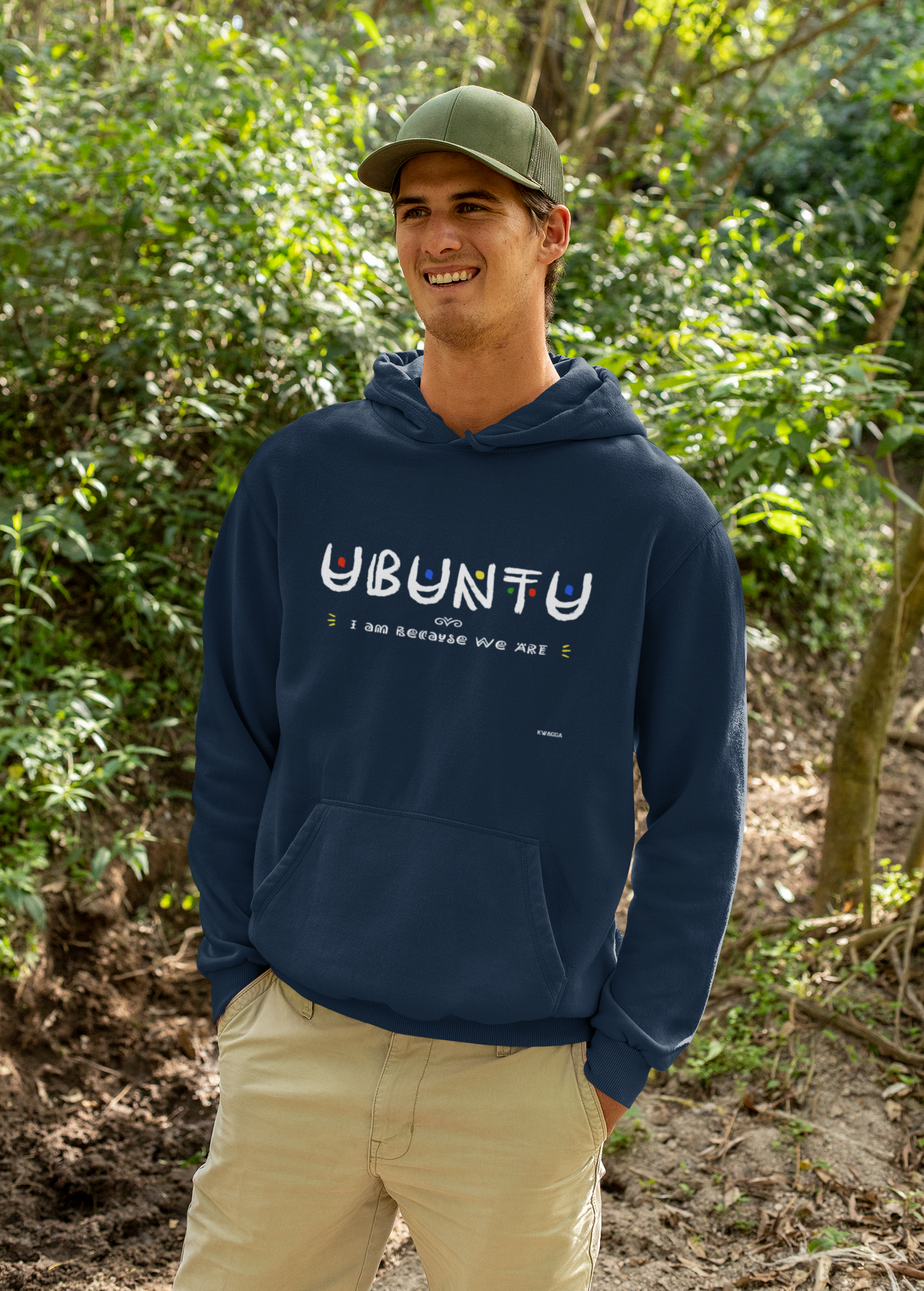 2024 Kwagga South African Clothing UK UBUNTU Unisex Hoodie Navy Mockup.png
