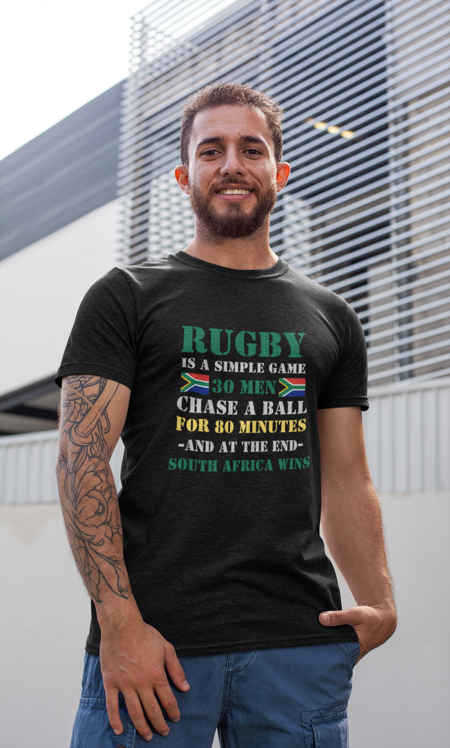 RUGBY IS A SIMPLE GAME T-SHIRT in BLACK.png