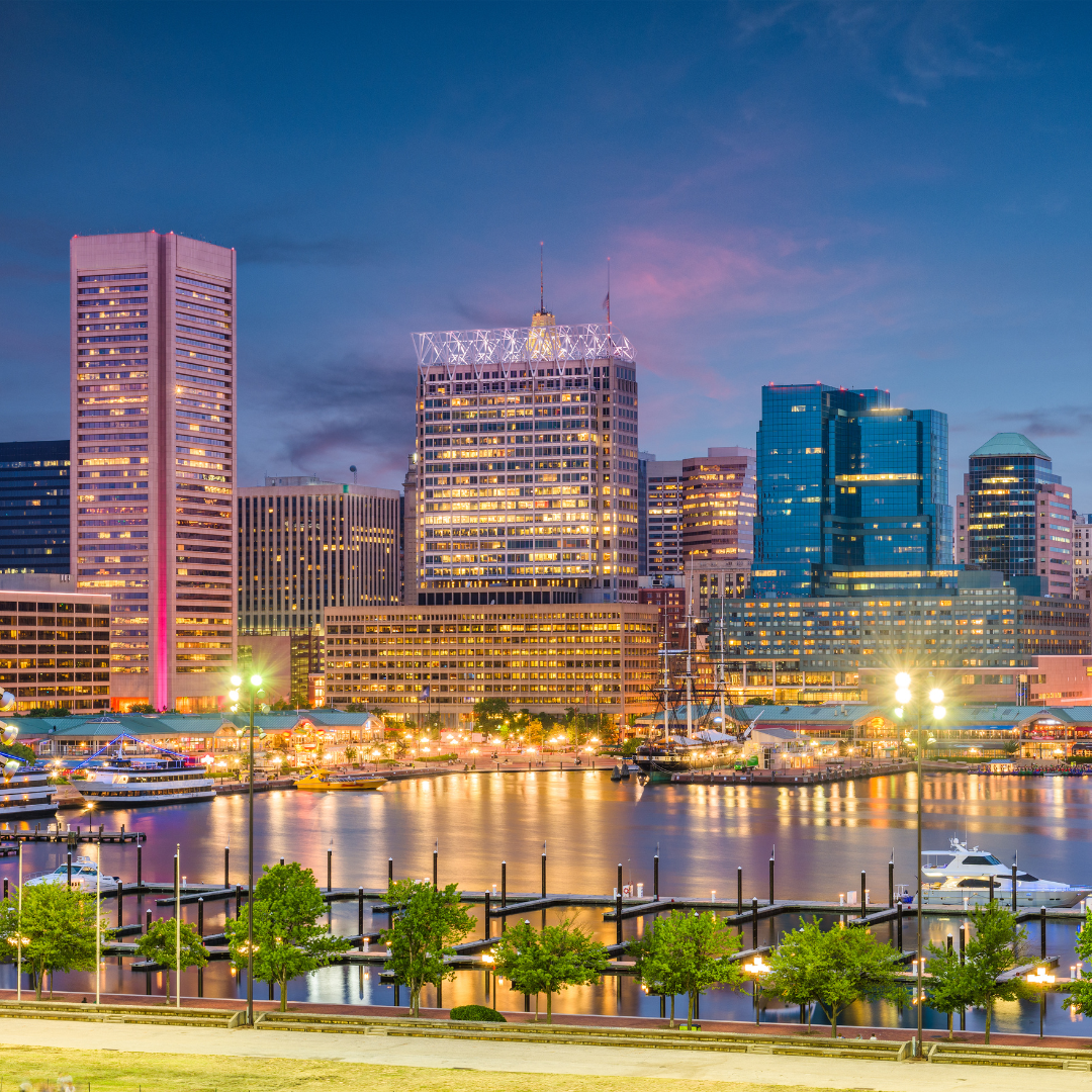 Nearby Baltimore skyline