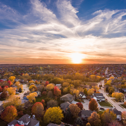 Carlisle neighborhood sunset