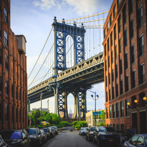 Dumbo bridge view in Manhattan