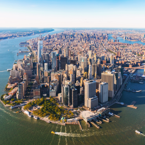 Aerial view of Manhattan