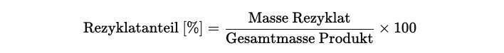 Rezyklatanteil = Definition und Relevanz