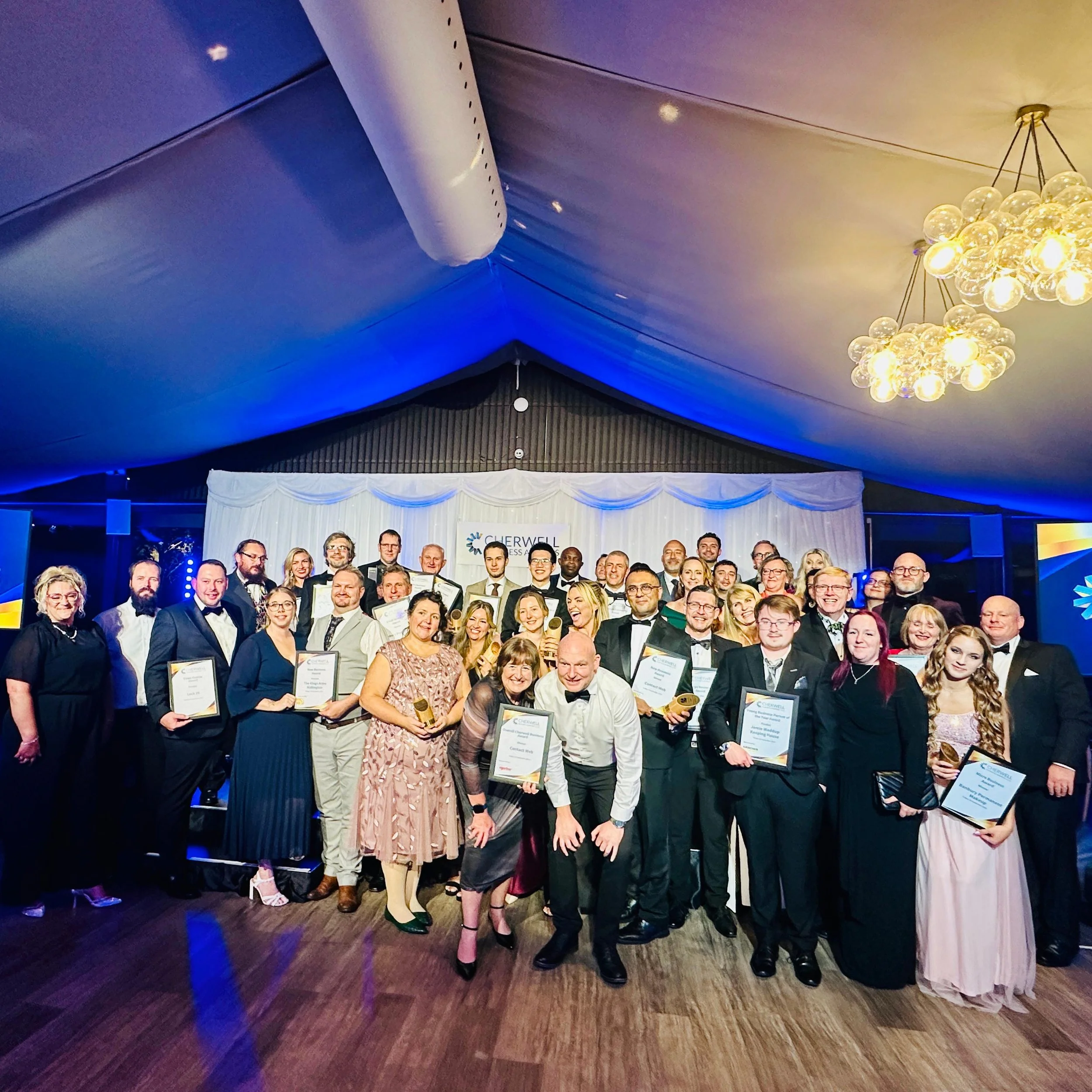 Celebrating at the Cherwell Business Awards