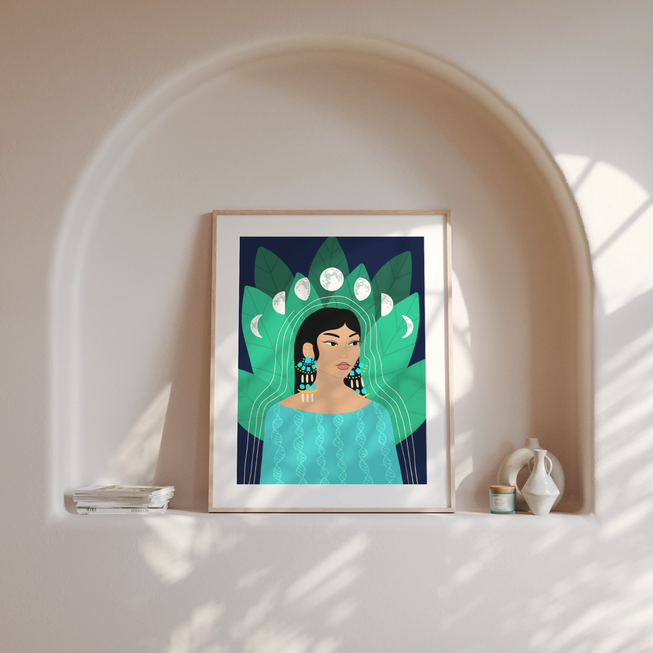 "Medicina de la Luna" Small Art Print