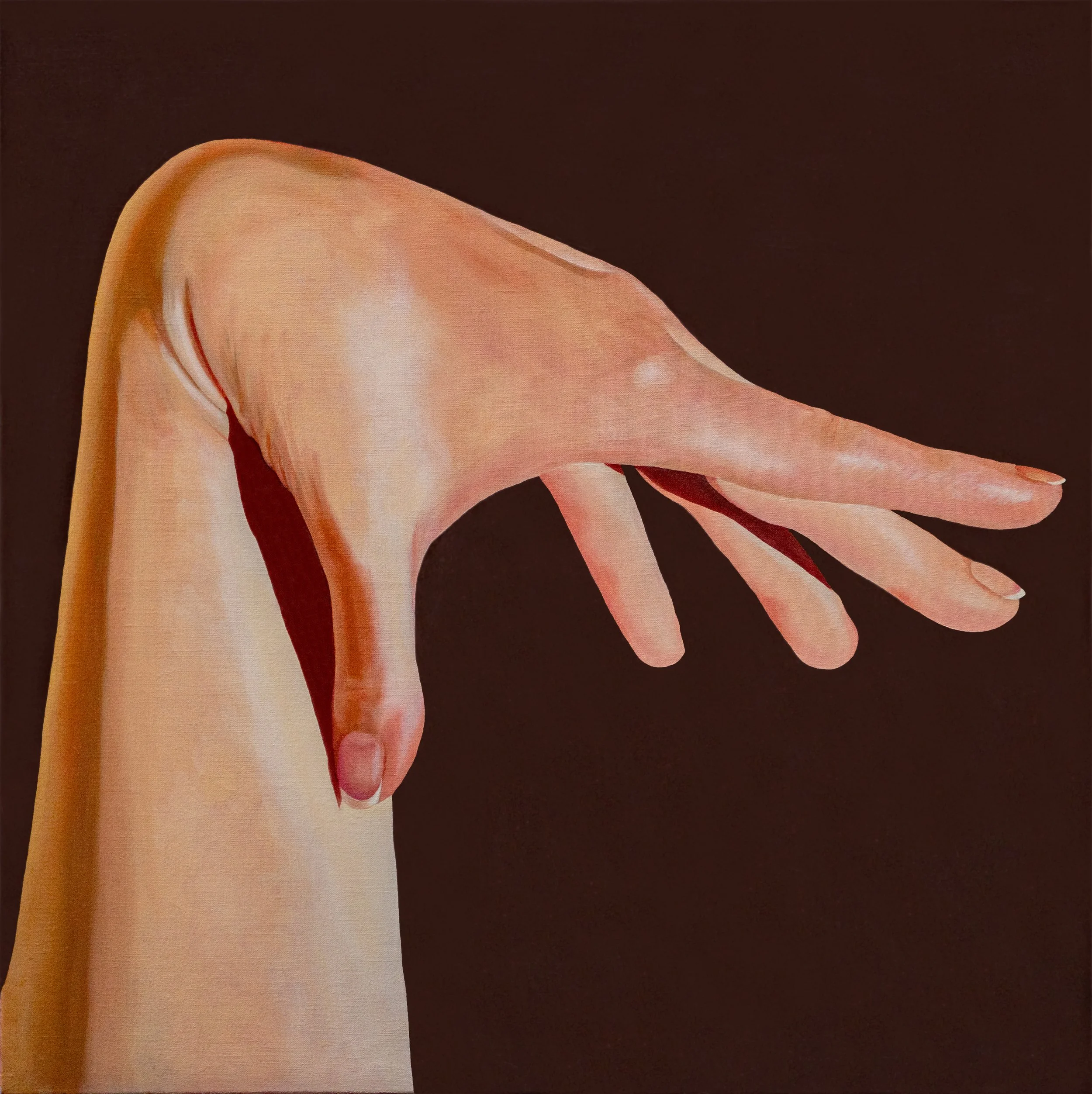 Ehlers–Danlos Syndrome (hEDS), oil on canvas, 24" x 24", 2025