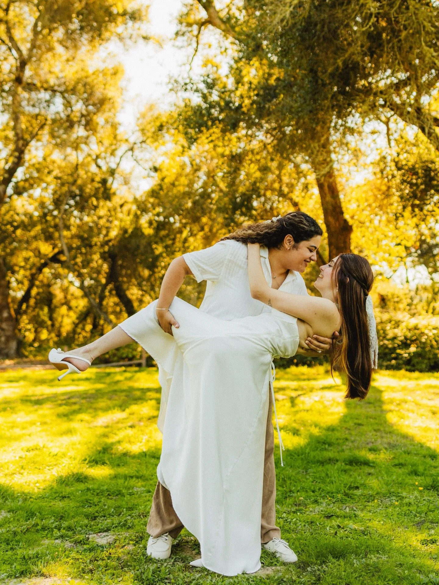 If I told you that everything here was pre-planned, that both ladies knew that the other was going to propose, that there was going to be a fancy setup and everything with no surprise whatsoever, what would you think?

I think some people have an ide