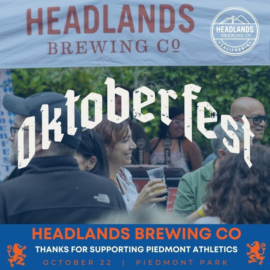 Brewery Spotlight! Excited to announce @headlandsbrew will be pouring 2 of their award winning craft brews at the 2023 Piedmont Oktoberfest.

Thank you @headlandsbrew for supporting @PiedmontAthletics. Be sure to stop by their tent to say hello and l