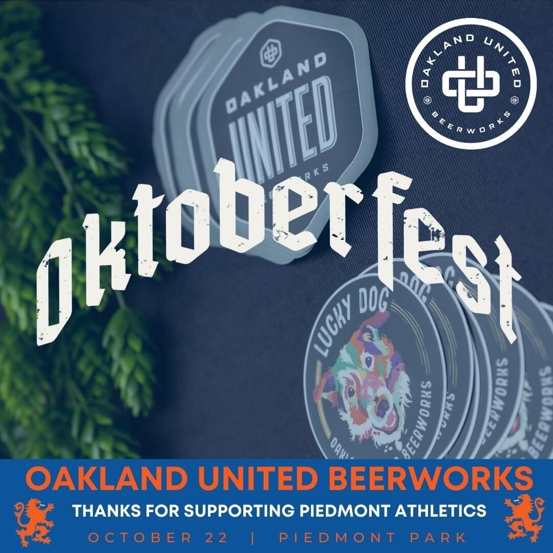 Oktoberfest 🍺 Brewery Alert! Excited to announce @OaklandUnitedBeerworks will be pouring 3 incredible beers at the 2023 Piedmont Oktoberfest. Join us to try their diverse line-up.

Thanks to @OaklandUnitedBeerworks for participating in our community