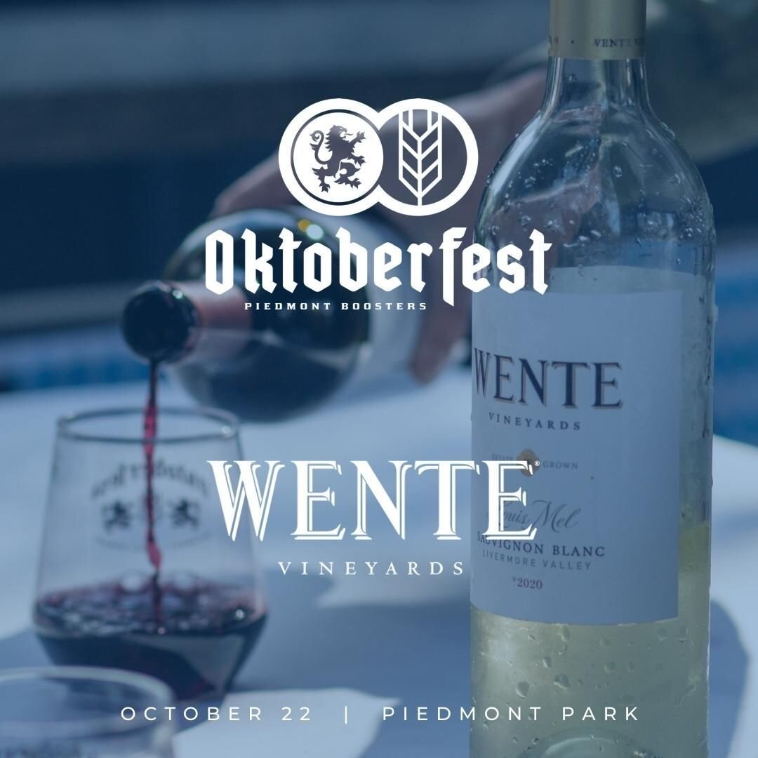 Our 3rd Annual Piedmont Oktoberfest is also for Wine Lovers! Enjoy a variety of offerings by @Wente Vineyards in the wine grotto under the cool redwoods.

Special thanks to the Wente Family for generously helping support @PiedmontAthletics! Wente Vin