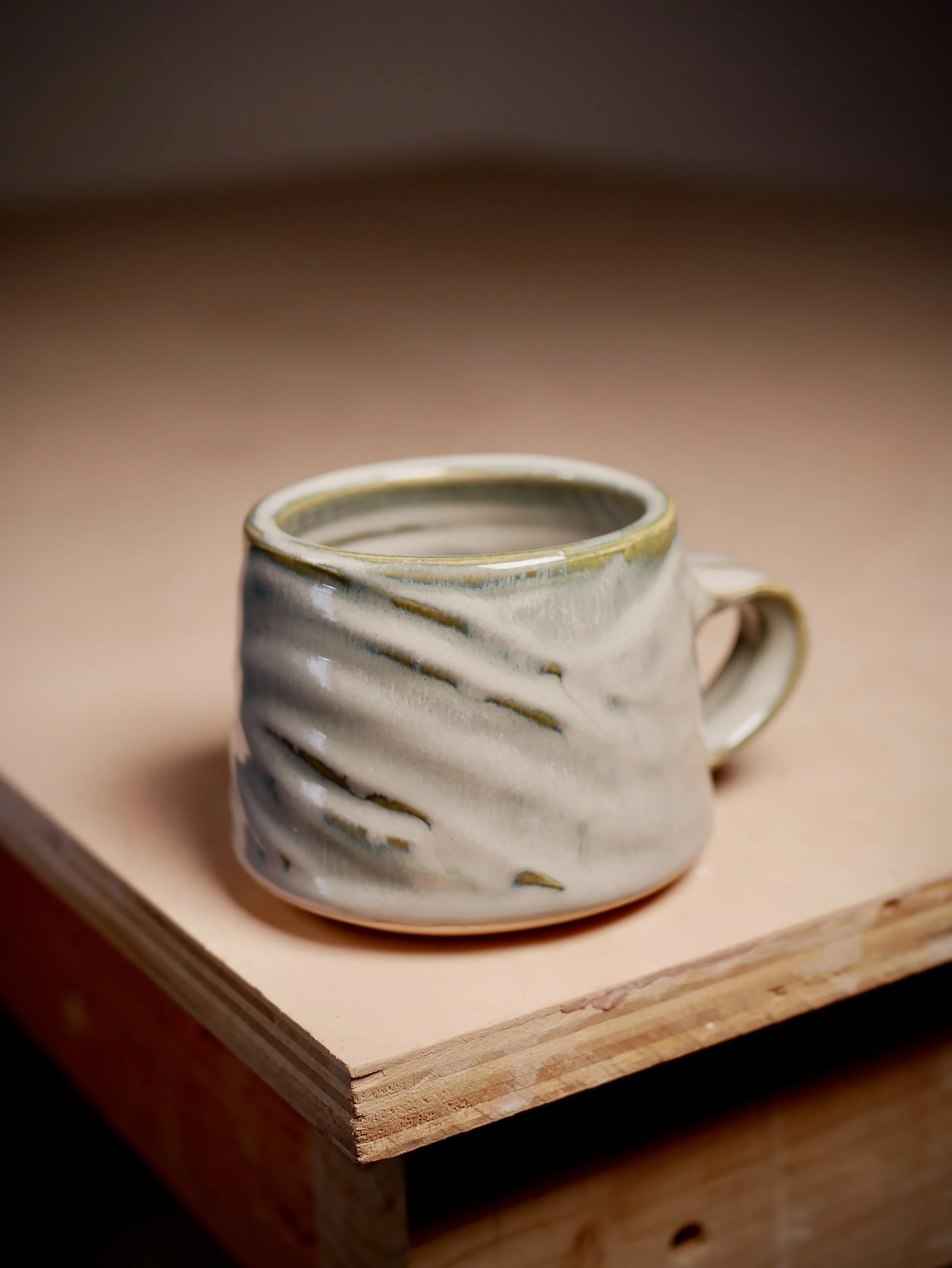 8oz Slip Textured Mug #2 - Robin Egg