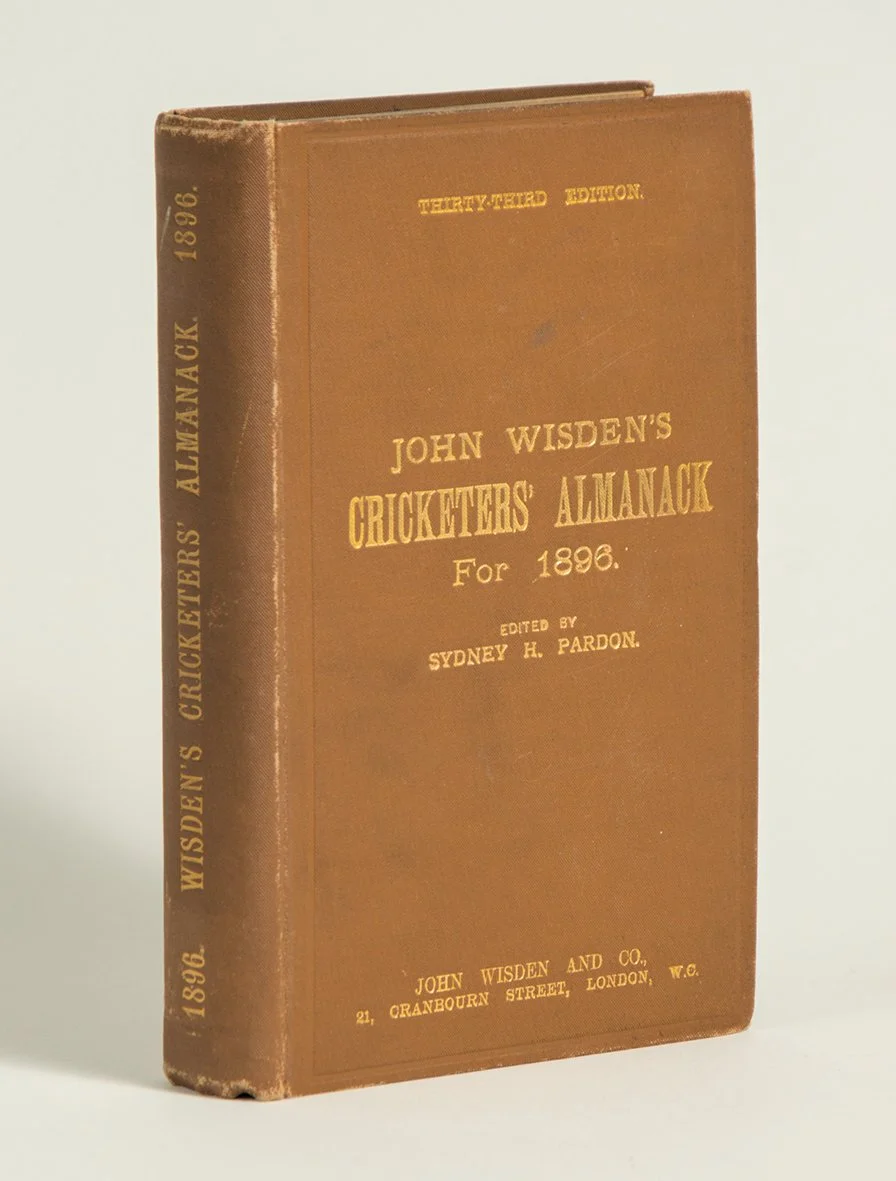 Lot 1168

Wisden Cricketers’ Almanack 1896. 33rd edition. Original hardback. The very rare first issue of the original hardback with titles bright to front board. From a full run of the original hardback edition being sold in this auction.

Estimate 