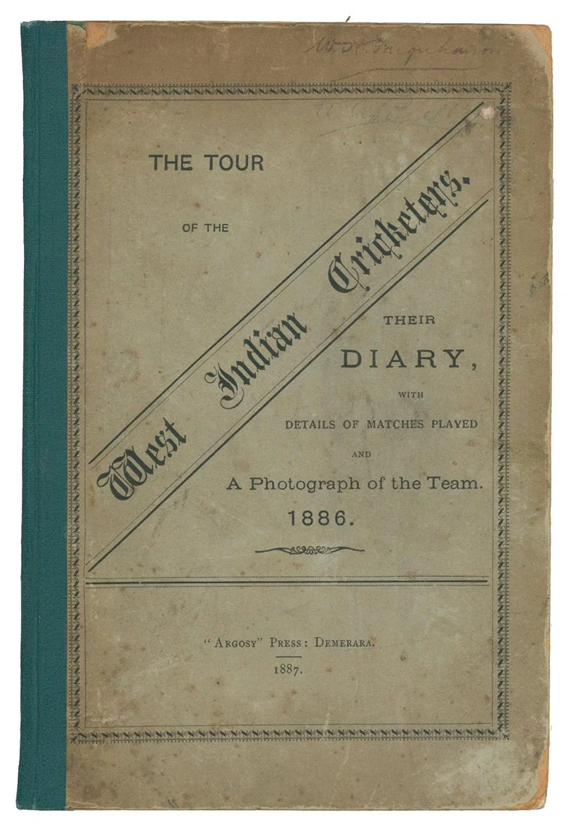 Lot 1568

'The Tour of the West Indian Cricketers, August & September 1886'. Charles Guy Austin Wyatt and Lawrence R. Fyfe. The Argosy Press, Demerara, West Indies 1887. 92pp. Mounted real sepia photograph of the team at the final match of the tour v