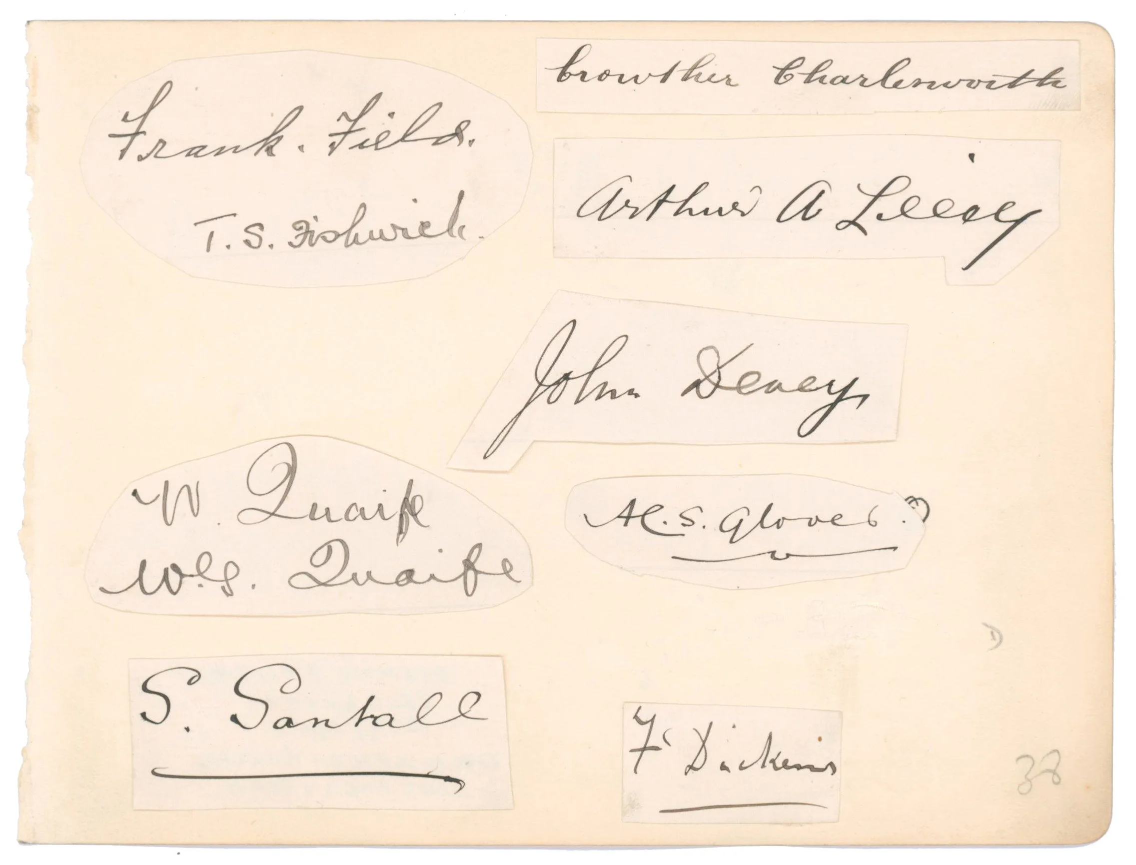 Lot 74

Warwickshire C.C.C. c.1900. Large album page comprising ten beautiful signatures in ink of Warwickshire players of the period on eight pieces lightly laid down to one side. Signatures are Frank E. Field, Tom S. Fishwick, Walter Quaife, Willia