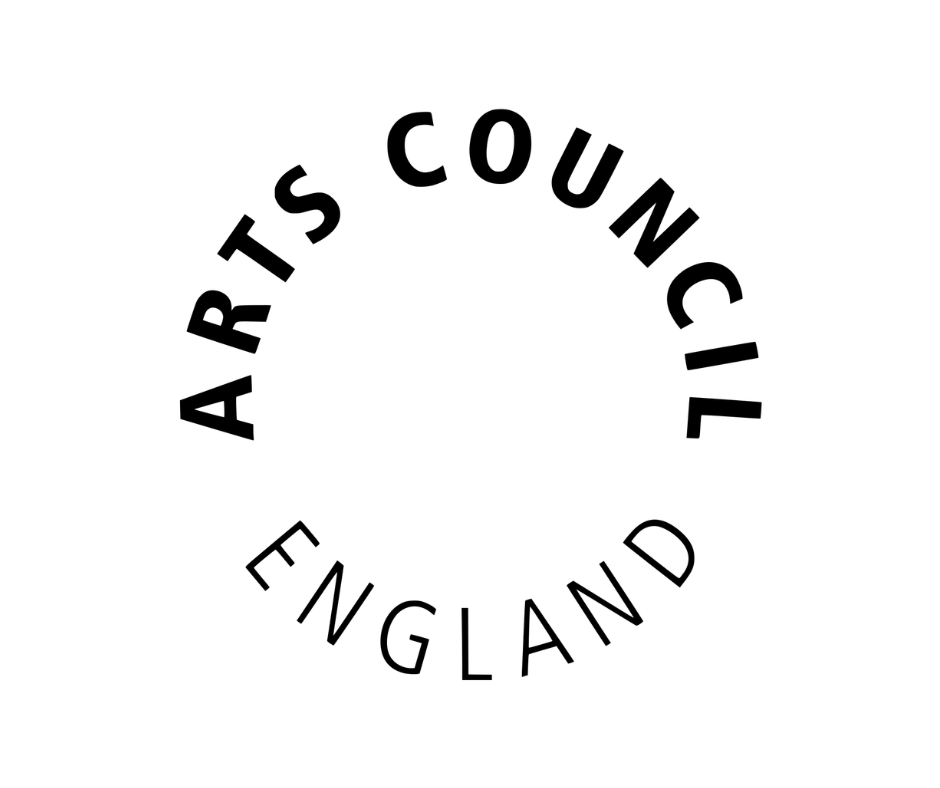 Circular logo with the words "ARTS COUNCIL" curved at the top and "ENGLAND" curved at the bottom, on a white background