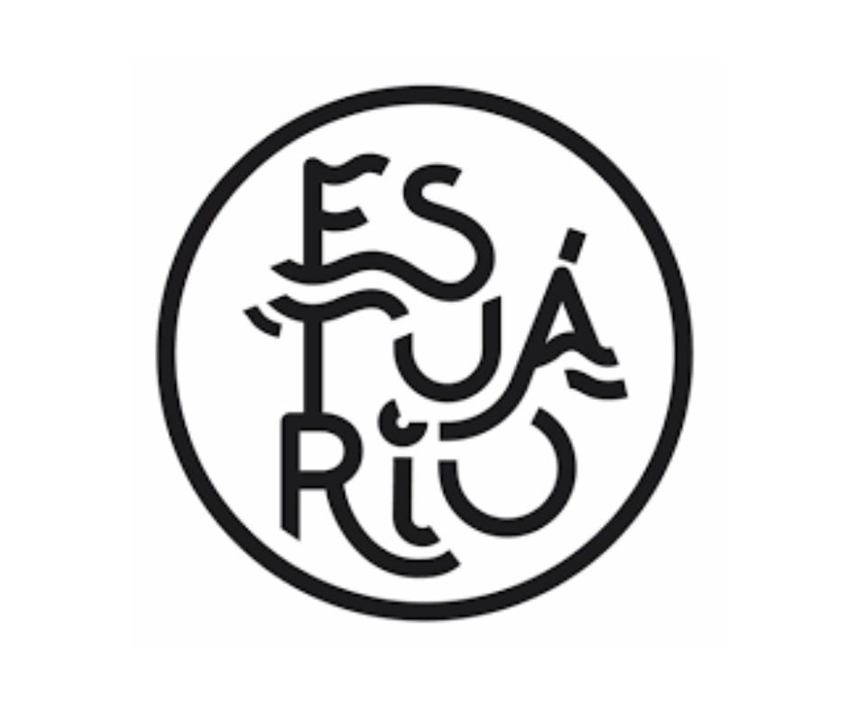 Black and white circular logo with stylized text that reads 'EsJa RíO' inside.