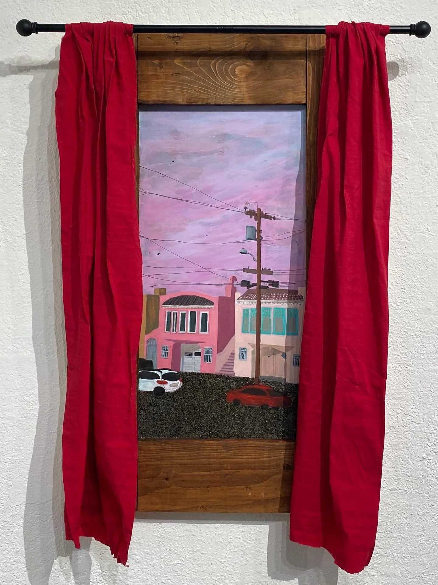 The View from 27th Avenue (2023-2025). Acrylic and mixed media on wood.