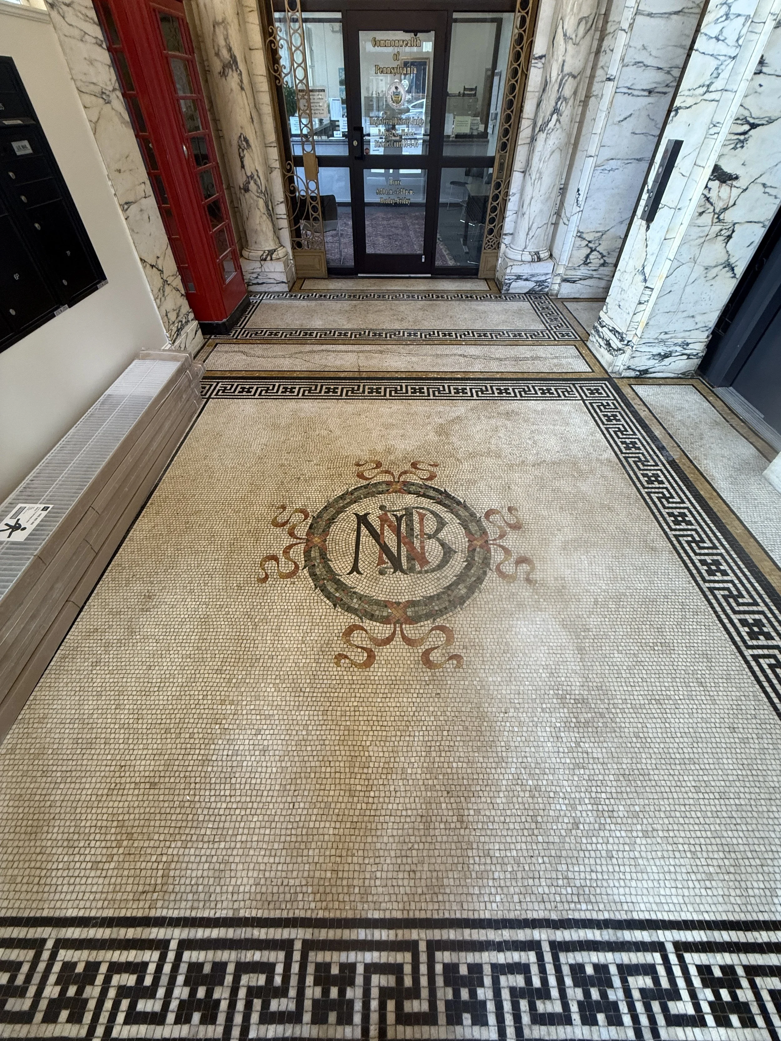 National Building_Easton PA_original tile lobby