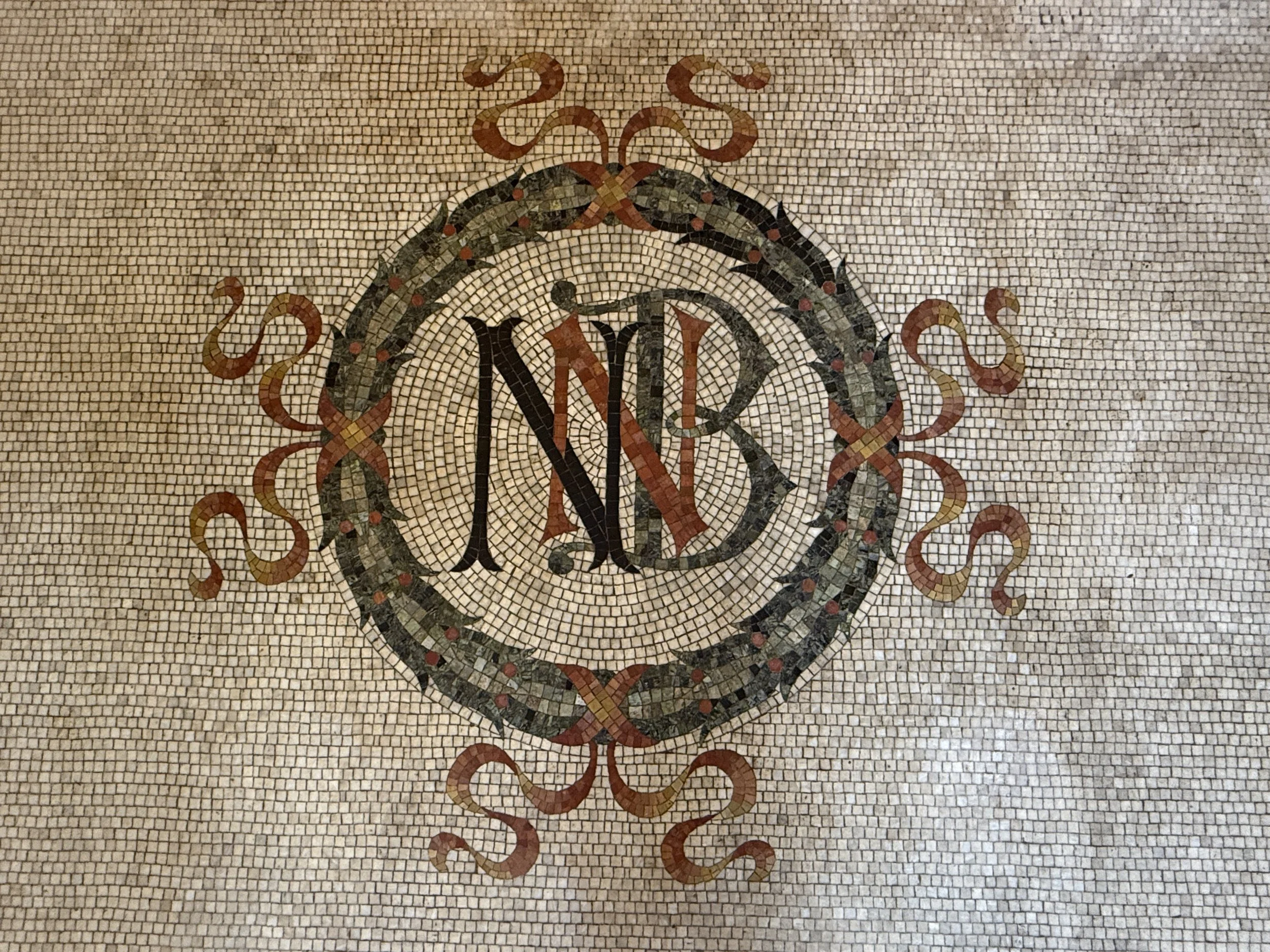 National Building_Easton PA_original tile lobby_closeup