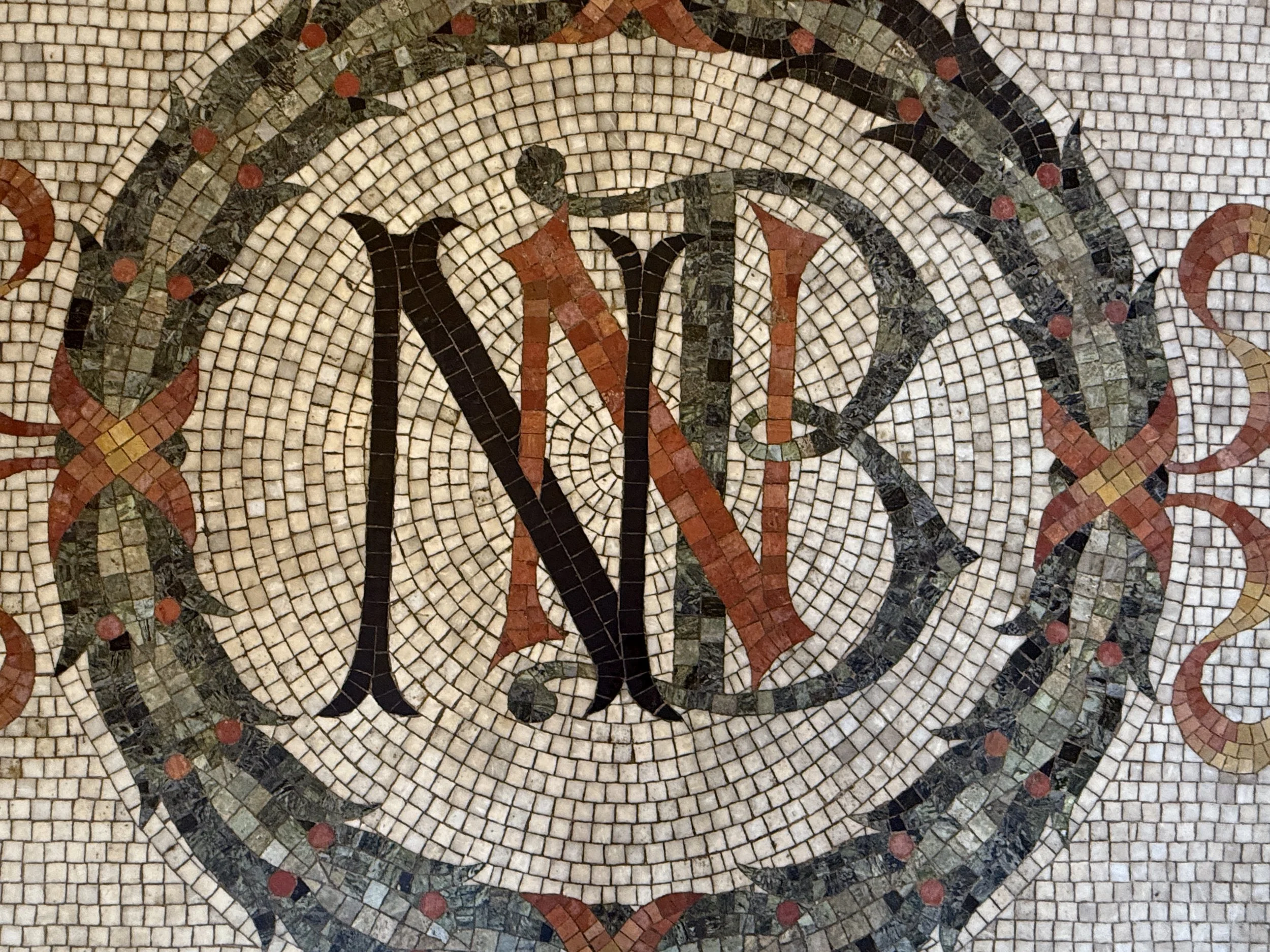 National Building_Easton PA_original tile lobby_logo closeup