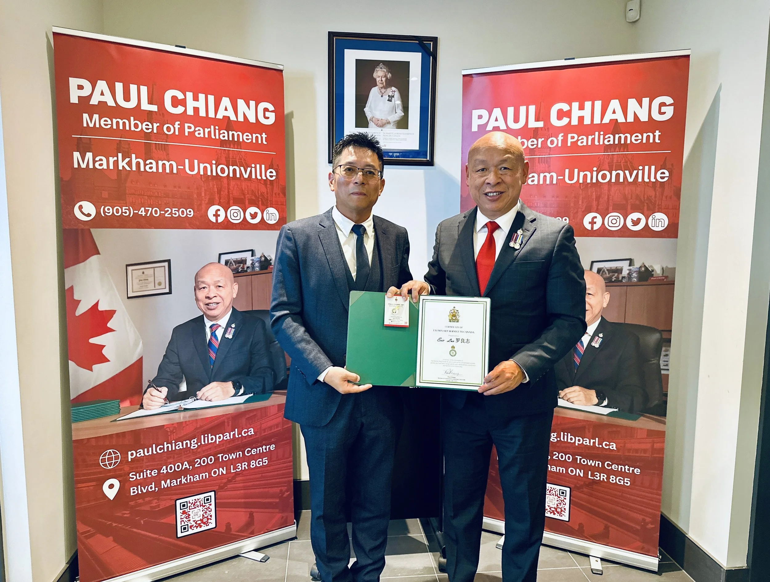 Mr. Eric Luo, Founder of Happy Life Wealth Management Inc., Was Awarded The Honorary Service Award by King Charles III of The United Kingdom