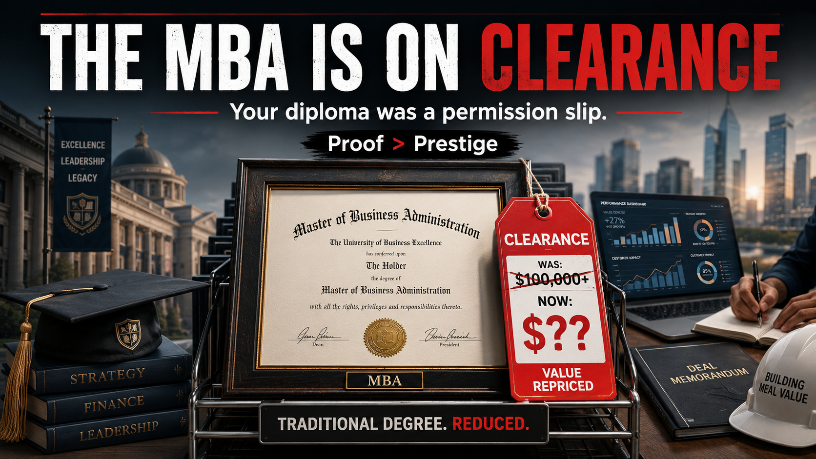 The MBA is on Clearance, and your diploma was probably just a permission slip.
