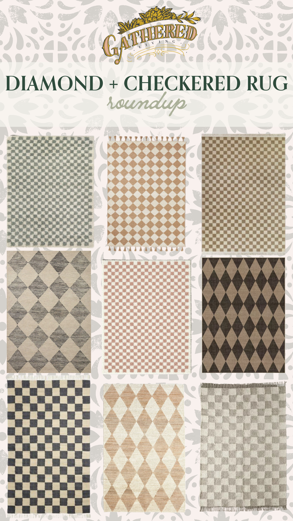 My Favorite Diamond + Checkered Rug Roundup — Gathered Living
