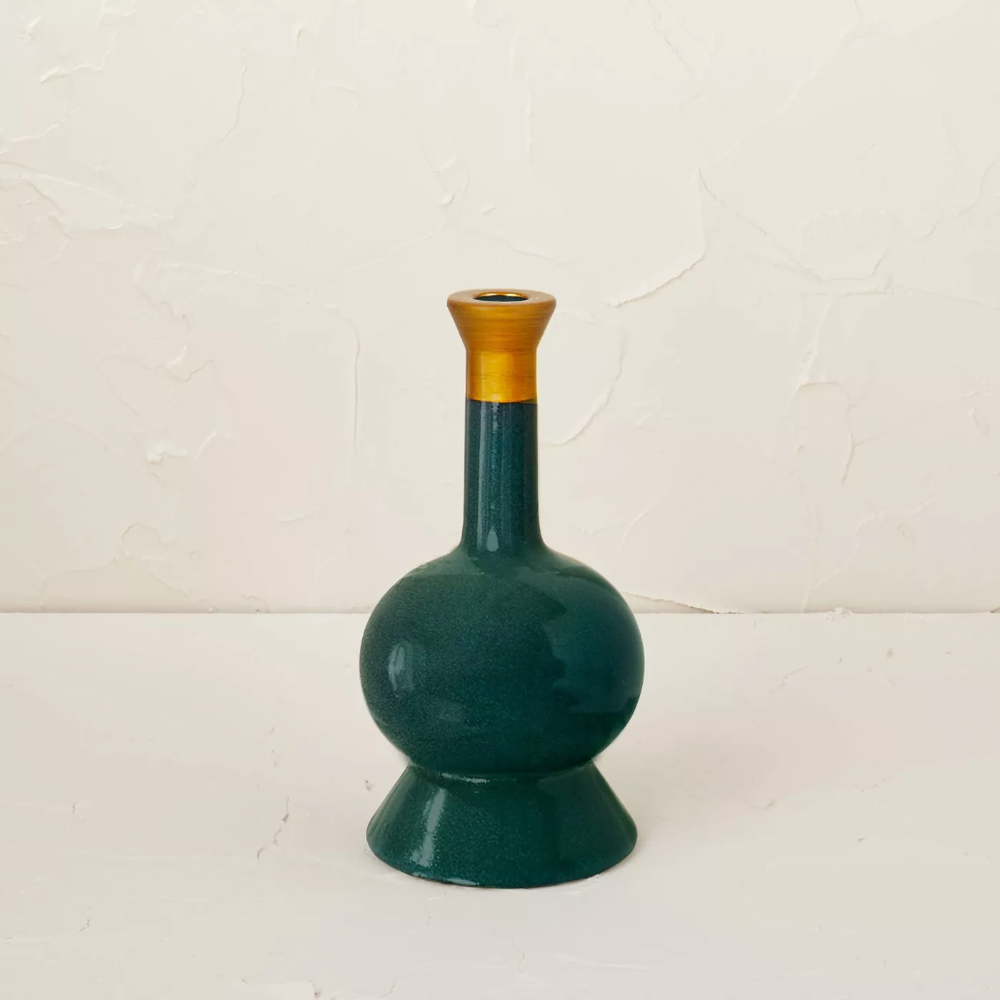 Teal Ceramic Candleholder - Opalhouse™ designed with Jungalow™.png