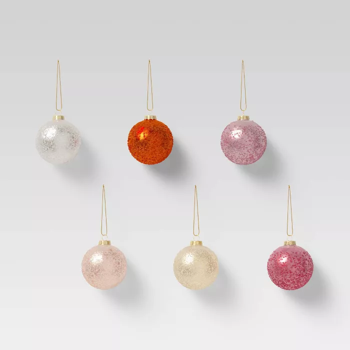 Set of 6 Glass Ornaments Warm - Opalhouse.png