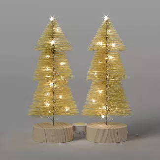 LED 2pk Christmas Tiered Bottle Brush Trees - Threshold™.png