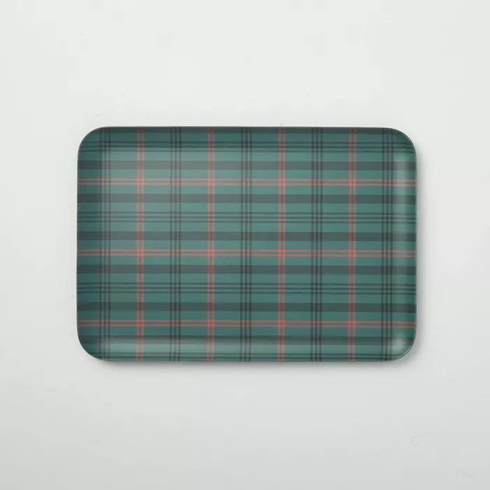 Tartan Plaid Melamine Serve Tray Dark Green_Red - Hearth & Hand with Magnolia.png