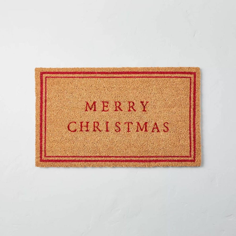 Merry Christmas Bordered Coir Doormat Tan_Red - Hearth & Hand™ with Magnolia.png