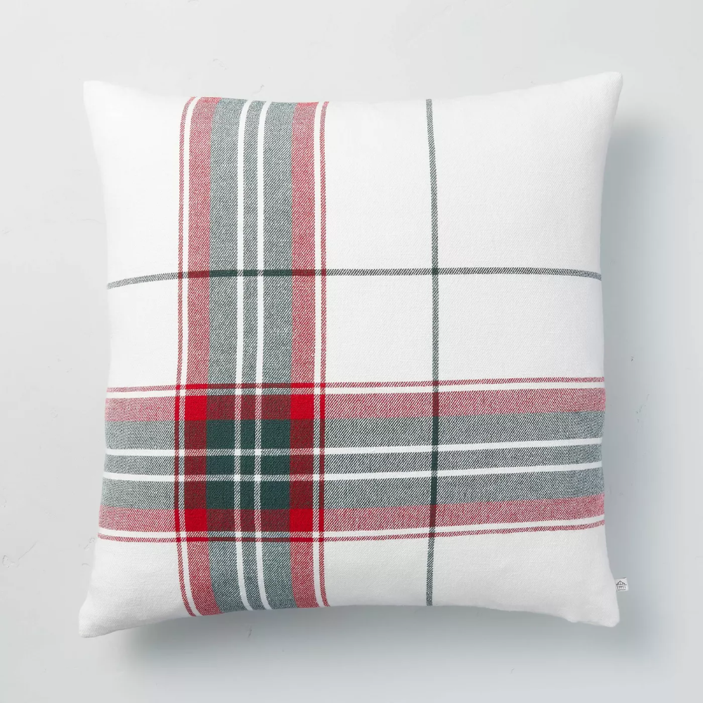 24_ x 24_ Holiday Plaid Throw Pillow Red_Green - Hearth & Hand™ with Magnolia.png