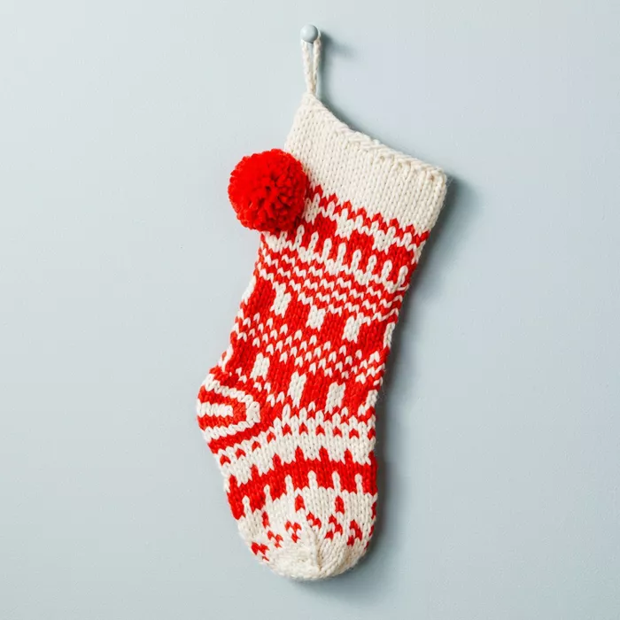 Jacquard Knit Pom Stocking - Hearth & Hand™ with Magnolia (1).png