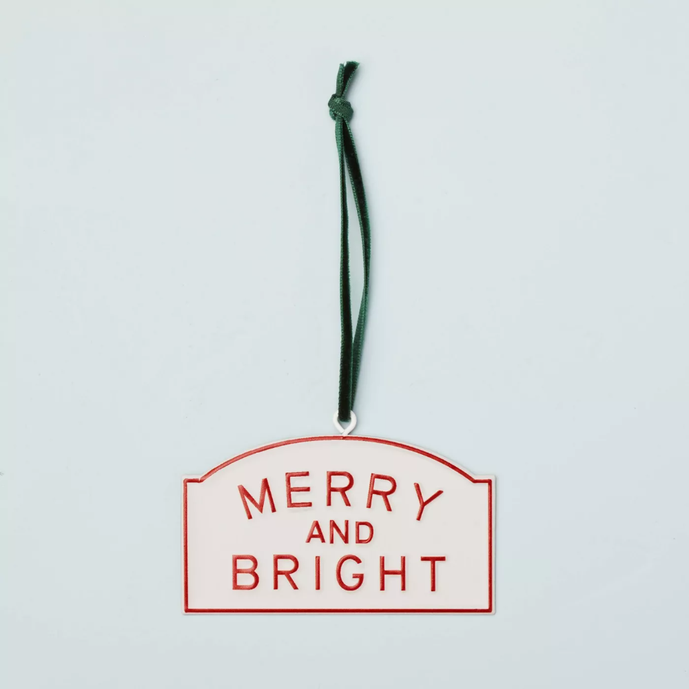 Mini 'Merry And Bright' Sign Ornament Red_Cream - Hearth & Hand with Magnolia.png
