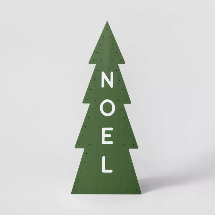 Lit Noel Christmas Tree Standing Sign Green - Wondershop™.png